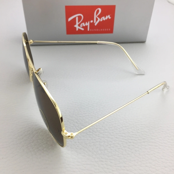 LIKE NEW RayBan Aviator RB3025 Brown Lenses Ray ban Sunglasses - Picture 6 of 13